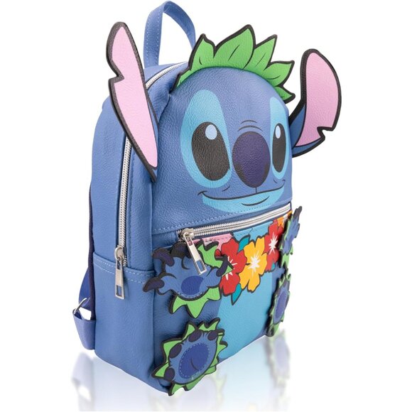 Disney Stitch Mini Backpack 10in Leather Cute Shoulder Purse for Women & Men - Picture 2 of 6